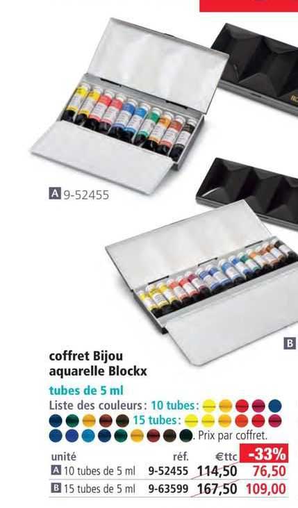 coffret bijou aquarelle blockx
