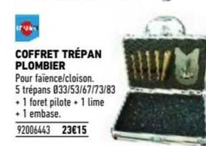 coffret trépan plombier