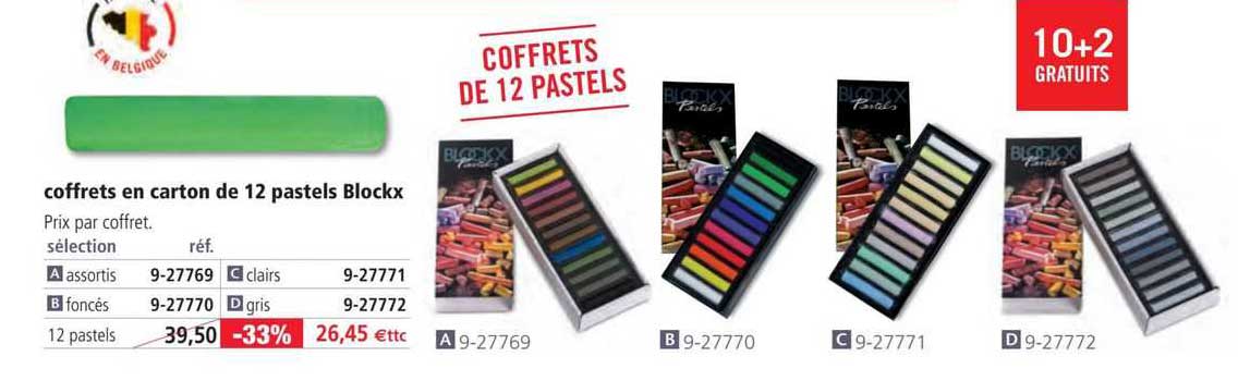 Coffrets En Carton De 12 Pastels Blockx