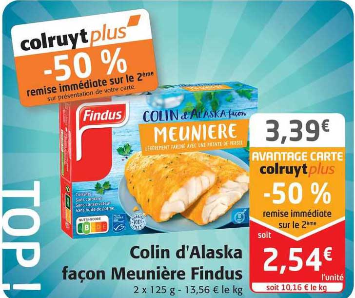 Colin D'alaska Façon Meunière Findus