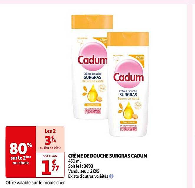 crème de douche surgras cadum
