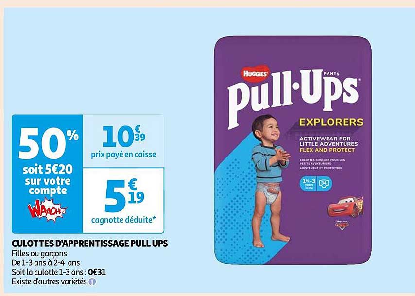 culottes d'apprentissage pull ups