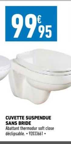 cuvette suspendue sans bride