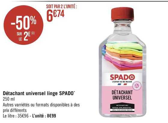 détachant universel linge spado