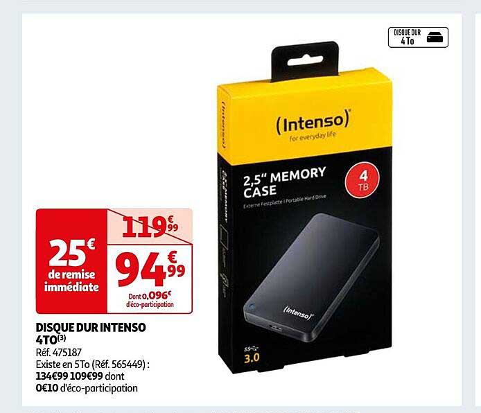 disque dur intenso 4to