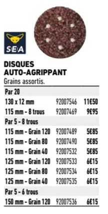 disques auto-agrippant