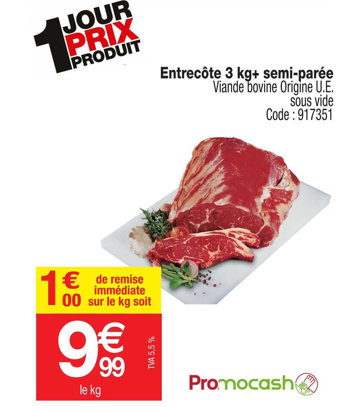 entrecôte 3 kg+ semi-parée