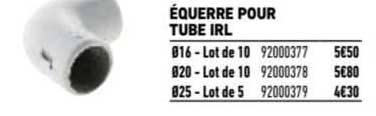 équerre Pour Tube Irl