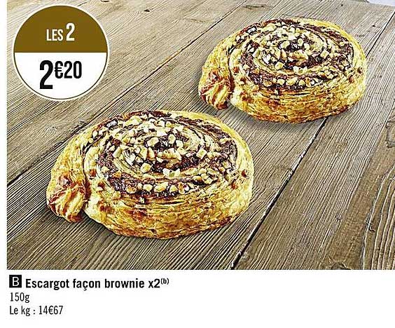 escargot façon brownie x 2