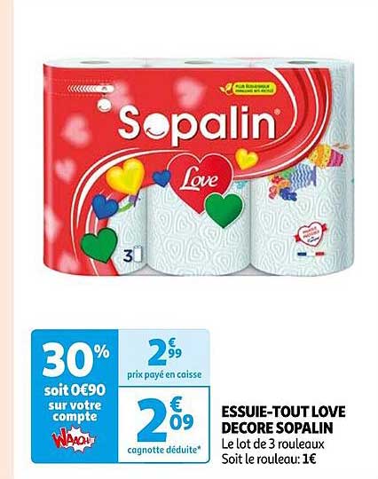 essuie-tout love décore sopalin