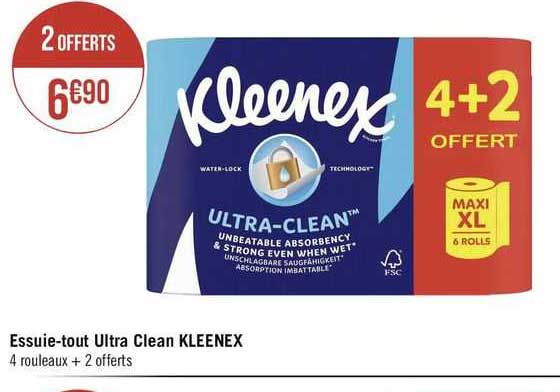 essuie-tout ultra clean kleenex