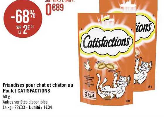 Friandises Pour Chat Et Chaton Au Poulet Catisfactions