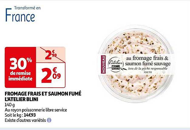 fromage frais et saumon fumé l'atelier blini