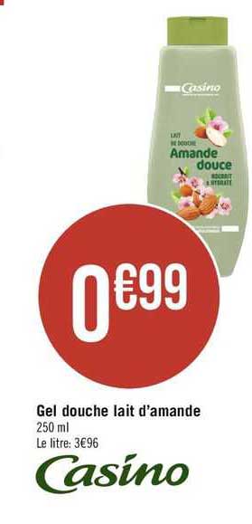 gel douche lait d'amande