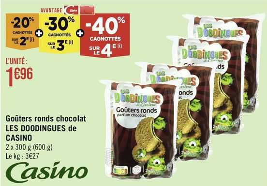 Goûters Ronds Chocolat Les Doodingues De Casino
