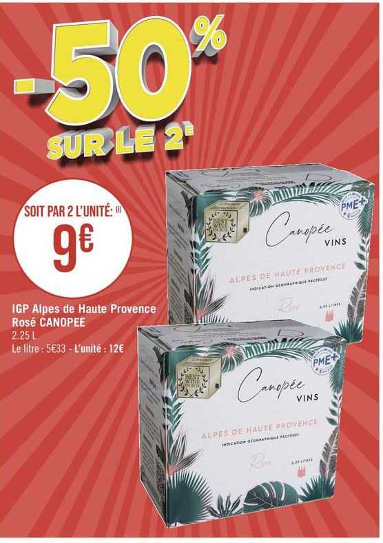 Igp Alpes De Haute Provence Rosé Canopée