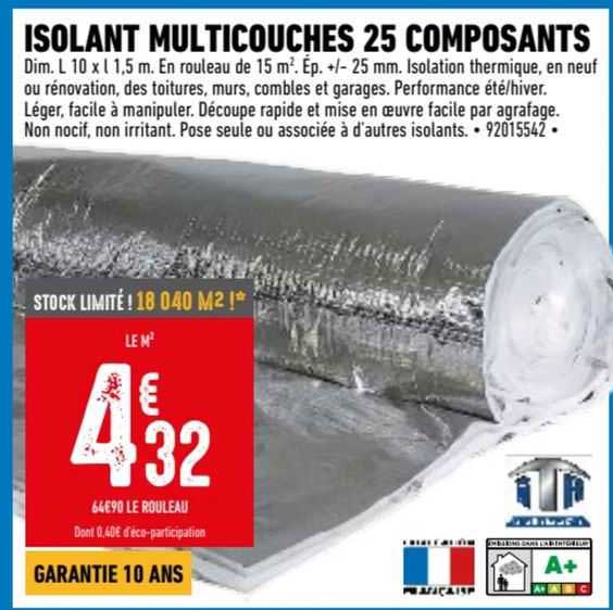 isolant multicouches 25 composants