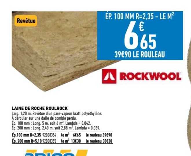 laine de roche roulrock rockwool