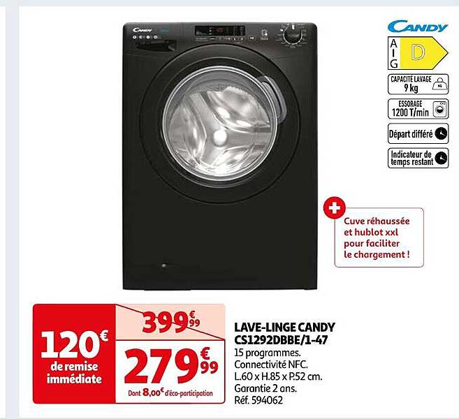 lave-linge candy cs1292dbbe/1-47
