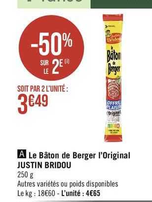 le bâton de berger l'original justin bridou