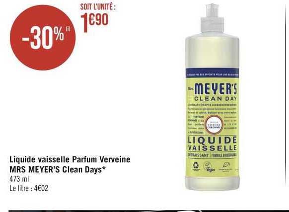 liquide vaisselle parfum verveine mrs meyer's clean days