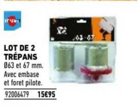 lot de 2 trépans