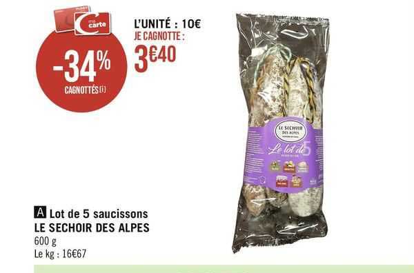 Lot De 5 Saucissons Le Séchoir Des Alpes