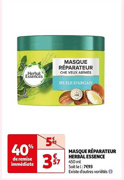 masque réparateur herbal essence