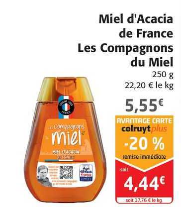 miel d'acacia de france les compagnons du miel