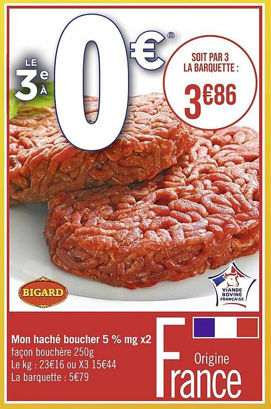 mon haché boucher 5% mg x 2