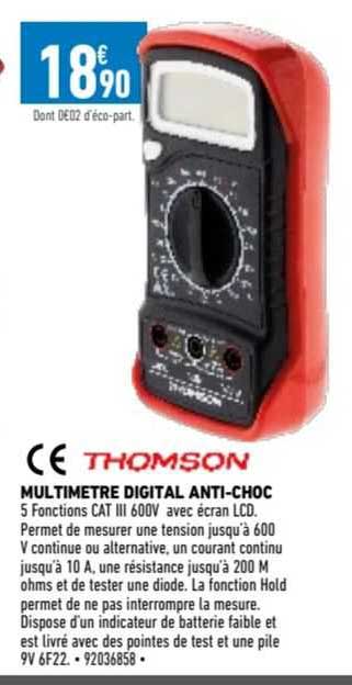 multimètre digital anti-choc thomson