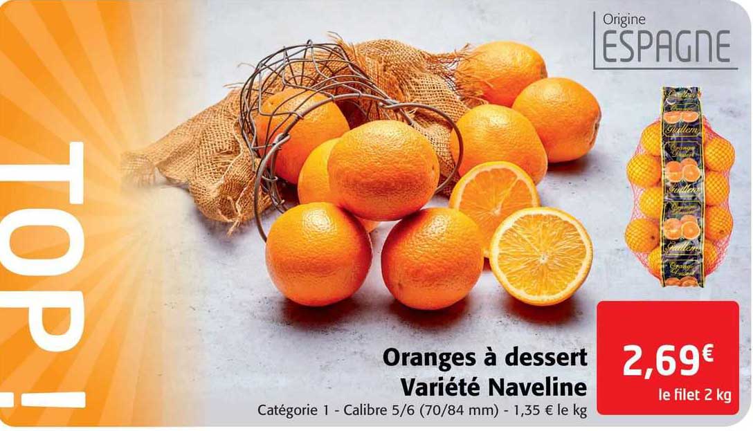 oranges à dessert variété naveline