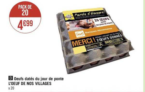 œufs datés du jour de ponte l'œuf de nos villages