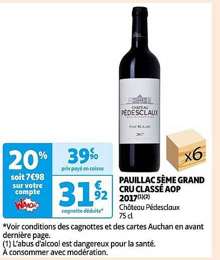 pauillac 5ème grand cru classé aop 2017 château pédesclaux