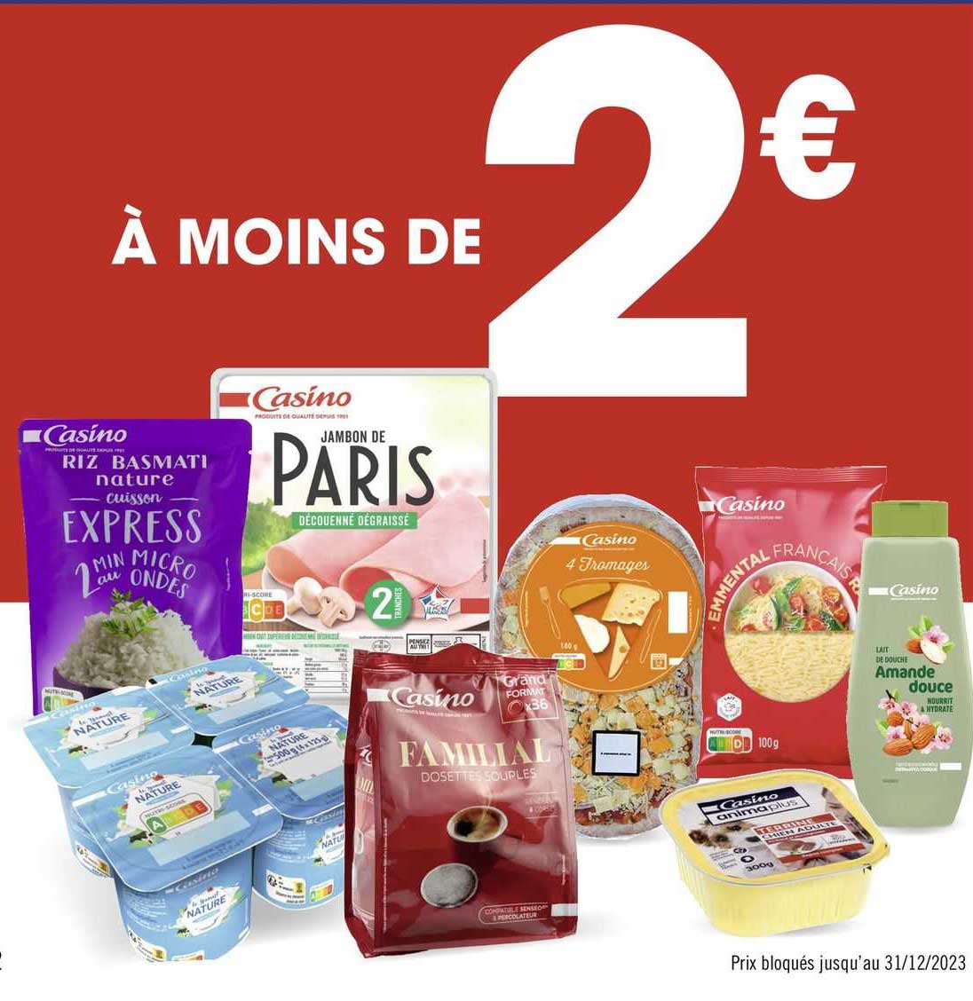 produits casino à moins de 2 euro