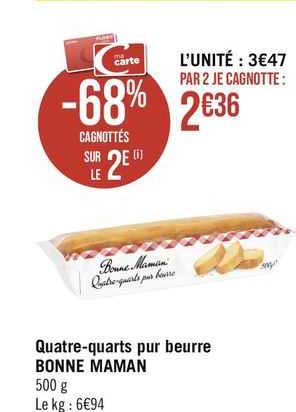 quatre-quarts pur beurre bonne maman