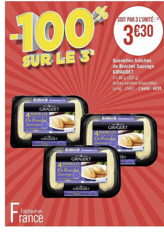 quenelles fraîches de brochet sauvage giraudet