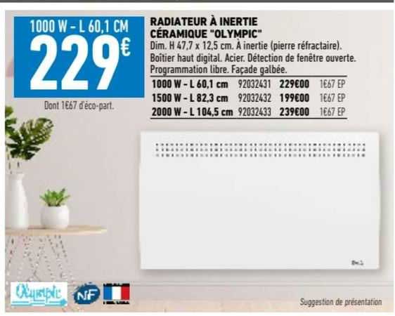 Radiateur à Inertie Céramique "olympic"