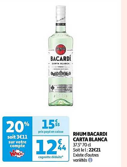 rhum bacardi carta blanca