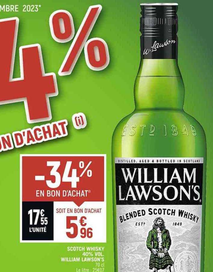 scotch whisky 40% vol. william lawson's