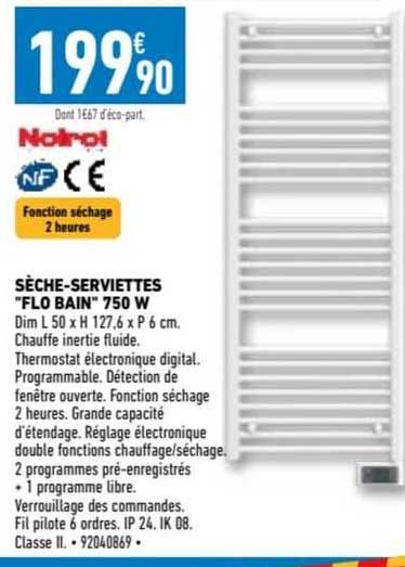 sèche-serviettes "flo bain" 750 w