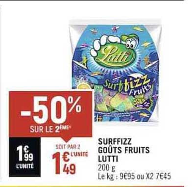 surffizz goûts fruits lutti