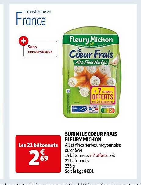 surimi le cœur frais fleury michon