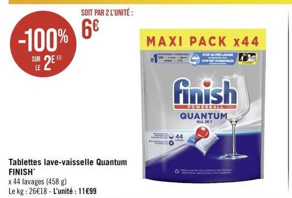 tablettes lave-vaisselle quantum finish