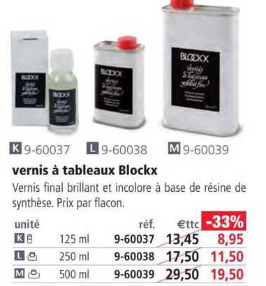 vernis à tableaux blockx