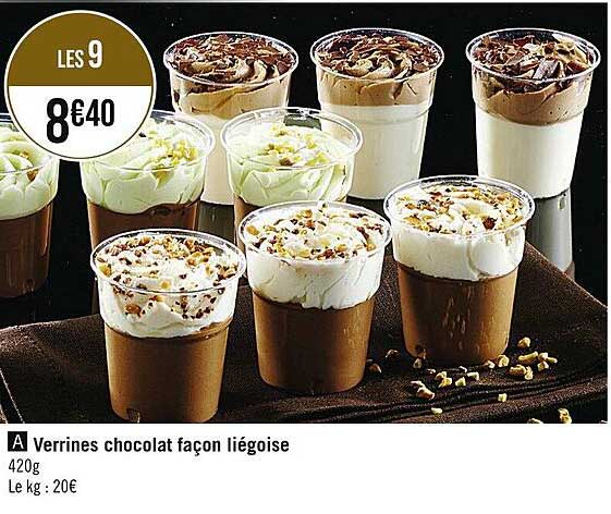 verrines chocolat façon liégoise