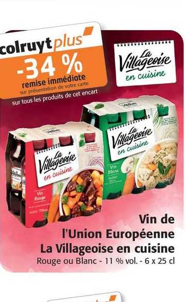vin de l'union européenne la villageoise en cuisine