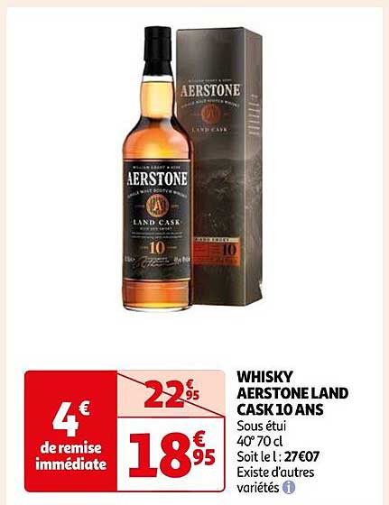 whisky aerstone land cask 10 ans