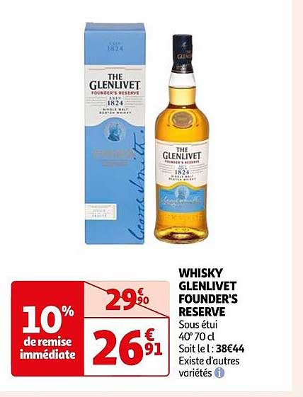 Whisky Glenlivet Founder's Réserve