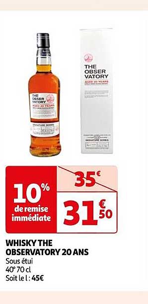 whisky the observatory 20 ans